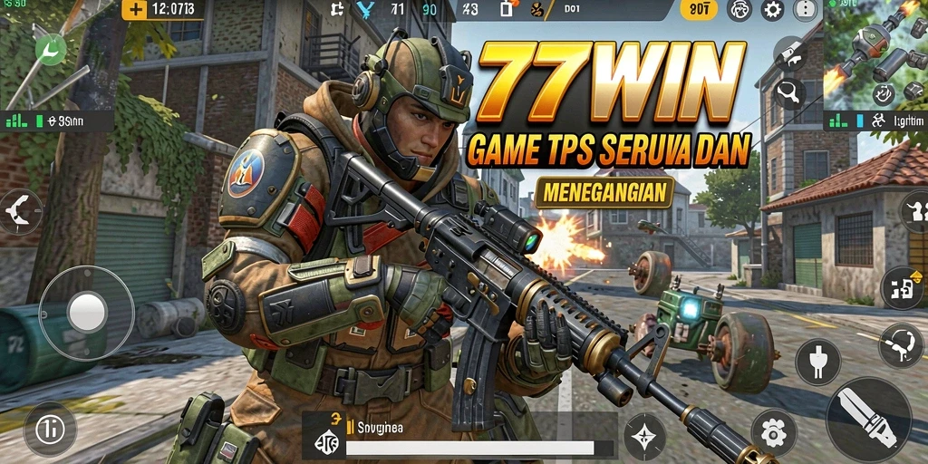 Tampilan gameplay seru di 777WIN dengan aksi tembak-tembakan.