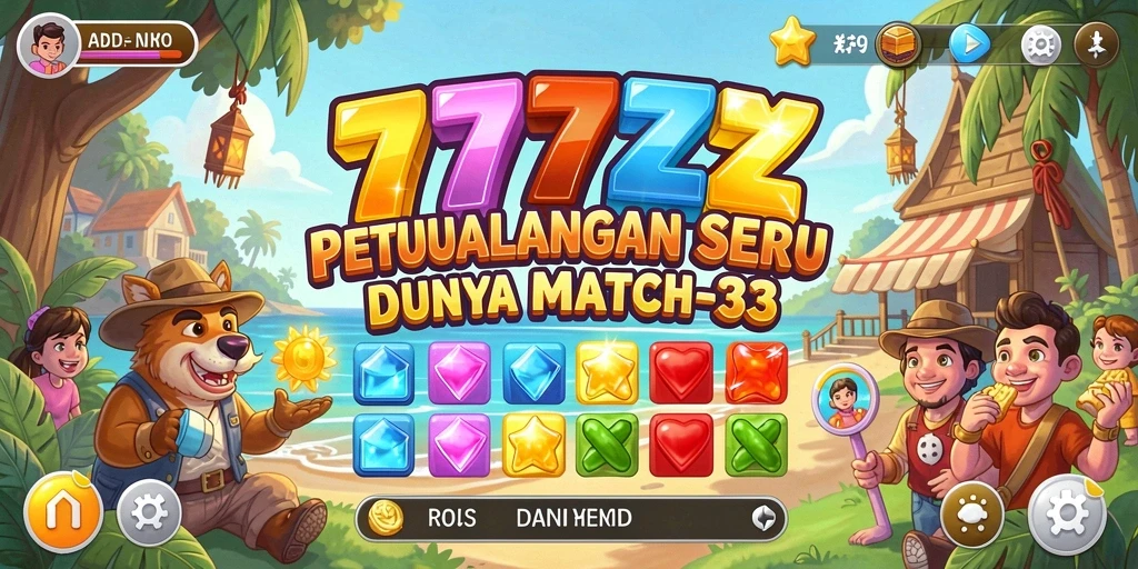 Tampilan gameplay menarik dari 777ZX dalam aksi Match-3.