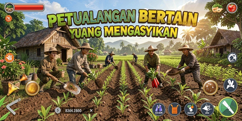 Gameplay bertani yang seru dan menyenangkan di 8364.