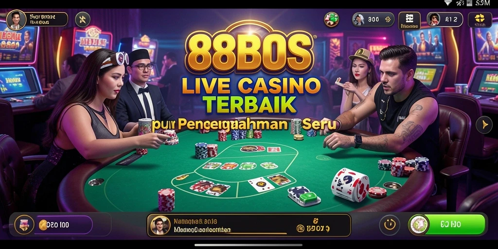 Tampilan gameplay live casino yang mendebarkan di 88BOS.