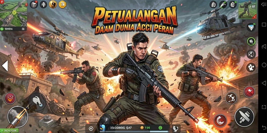 Screenshot gameplay seru 9N9N menampilkan aksi pertarungan yang mendebarkan.