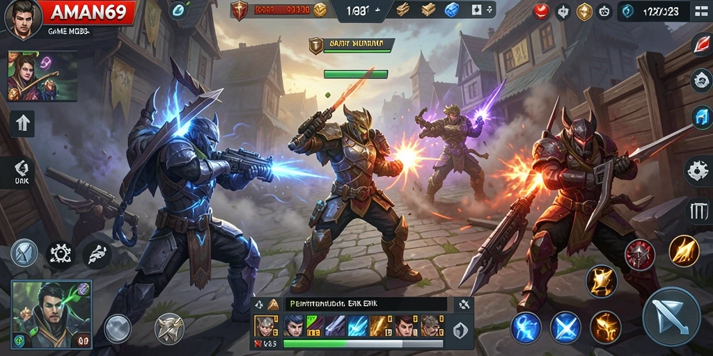 Screenshot dari gameplay menegangkan di AMAN69.