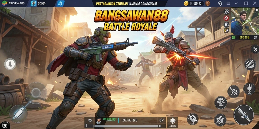 Tampilan gameplay mendebarkan dari BANGSAWAN88 dalam aksi Battle Royale.