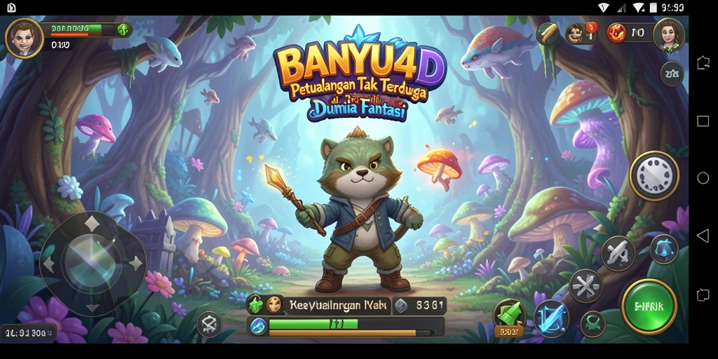 Screenshot gameplay BANYU4D menampilkan momen seru petualangan di dunia fantasi.