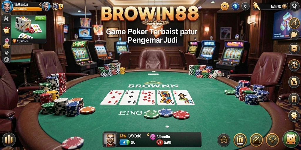 Screenshot BROWIN88 memperlihatkan gameplay Poker yang seru dan interaktif.