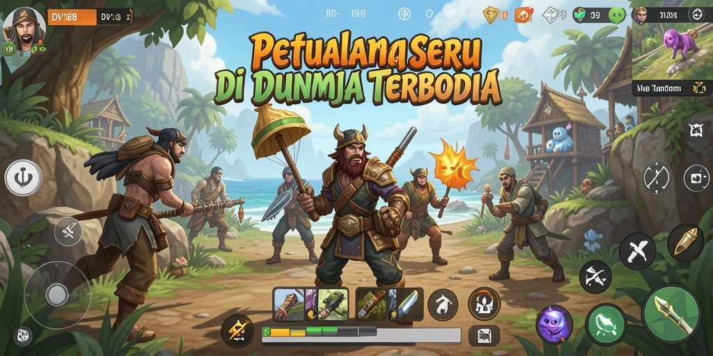 Screenshot menampilkan aksi mendebarkan dalam game petualangan DV188.