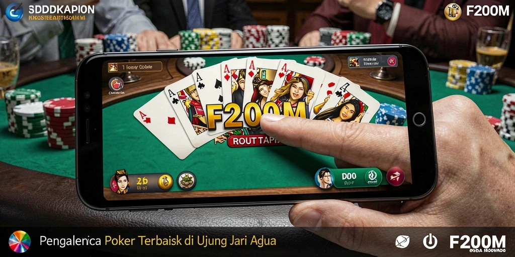 Tampilan epic gameplay F200M yang memukau dalam poker.