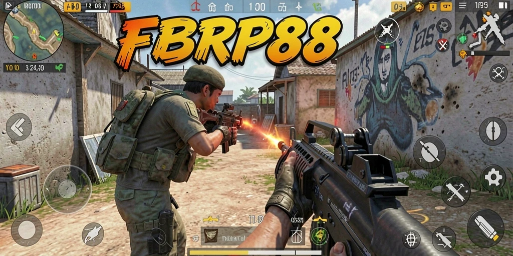 Screenshot gameplay FBRP88 menampilkan inti aksi TPS yang mendebarkan.