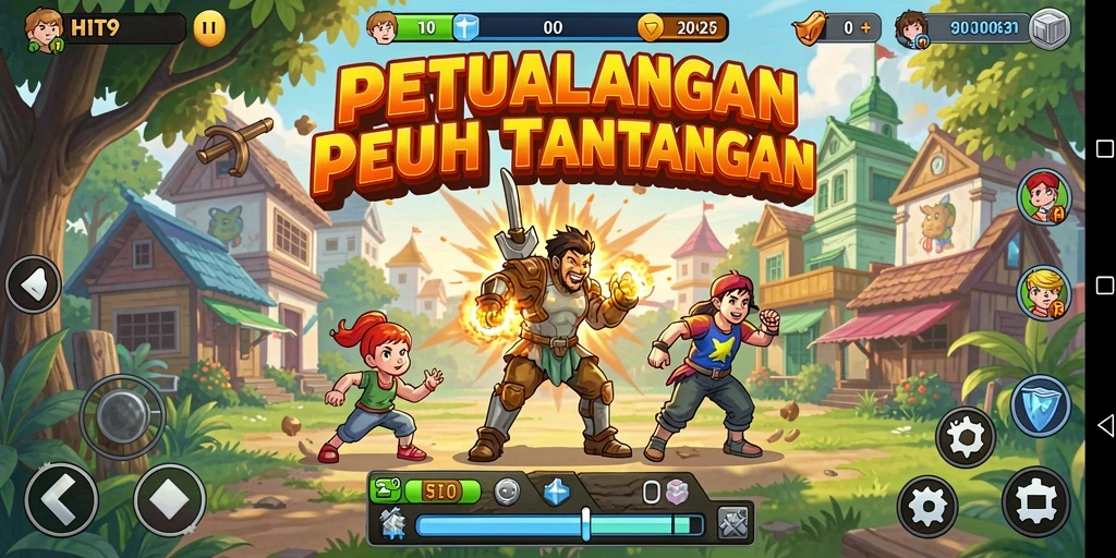 Tampilan gameplay HIT9 yang penuh aksi dan tantangan menarik.