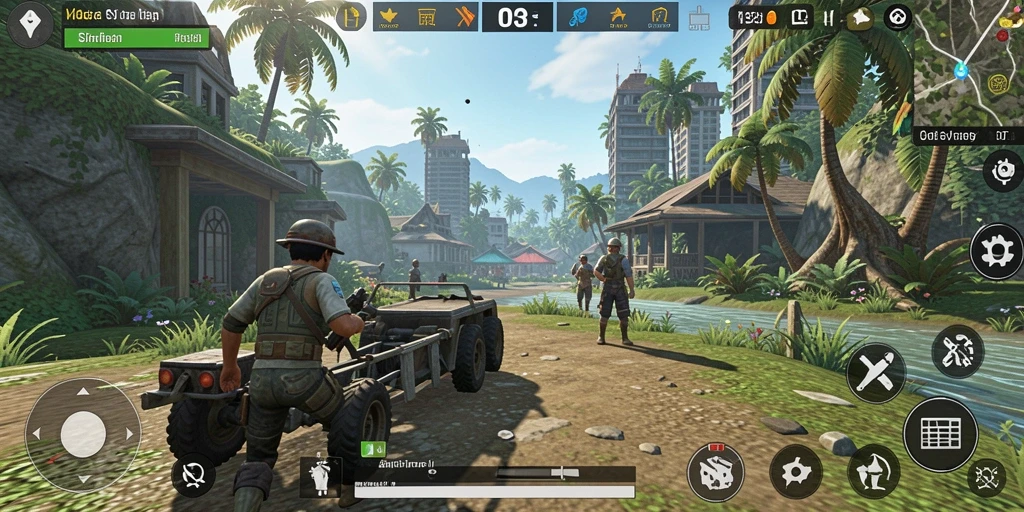 Tangkapan layar dari gameplay HO3 yang menampilkan elemen simulasi yang menarik.