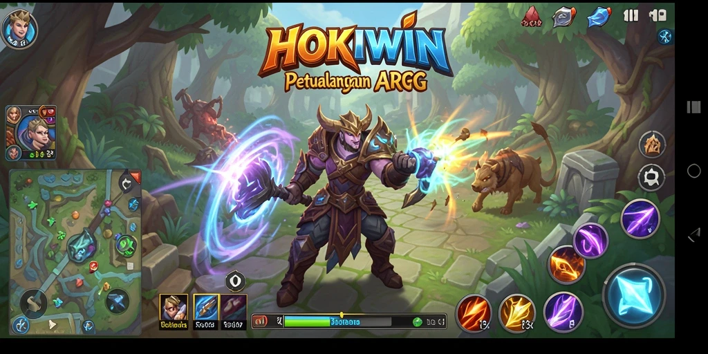 Tangkapan layar menampilkan aksi seru dalam gameplay ARPG HOKIWIN.