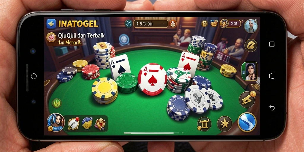 Tampilan seru dari gameplay QiuQiu di INATOGEL.