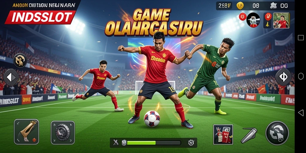 Tangkapan layar utama INDSLOT menampilkan intensitas pertandingan olahraga yang menarik.