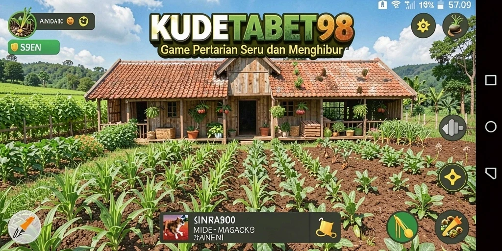 Tampilan screenshot KUDETABET98 menunjukkan aktivitas bertani yang menyenangkan.