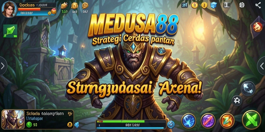 Screenshot utama MEDUSA88 menampilkan pertempuran strategis yang mendebarkan.