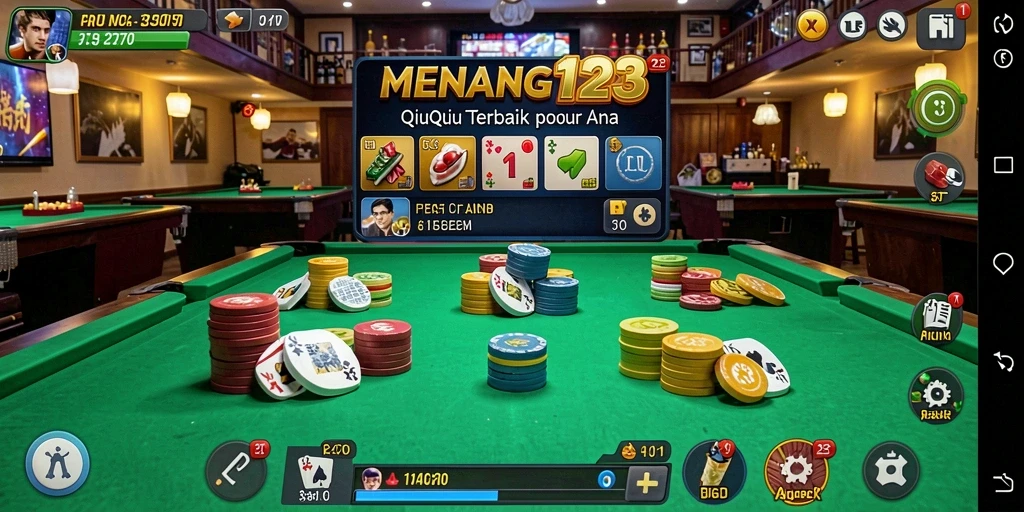 Tampilan gameplay QiuQiu yang seru dan menantang di MENANG123.