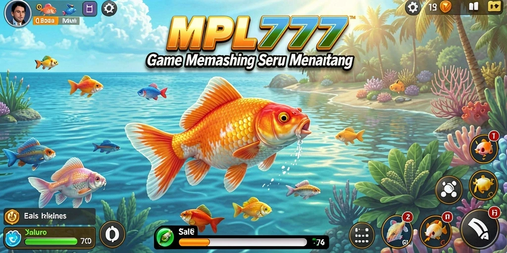 Tampilan gameplay MPL777 yang menampilkan serunya memancing ikan.