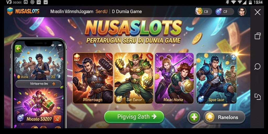 Gameplay NUSASLOTS yang intens dan seru dalam pertempuran.