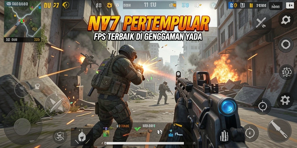 Tampilan gameplay NV77 yang intens dan dinamis.