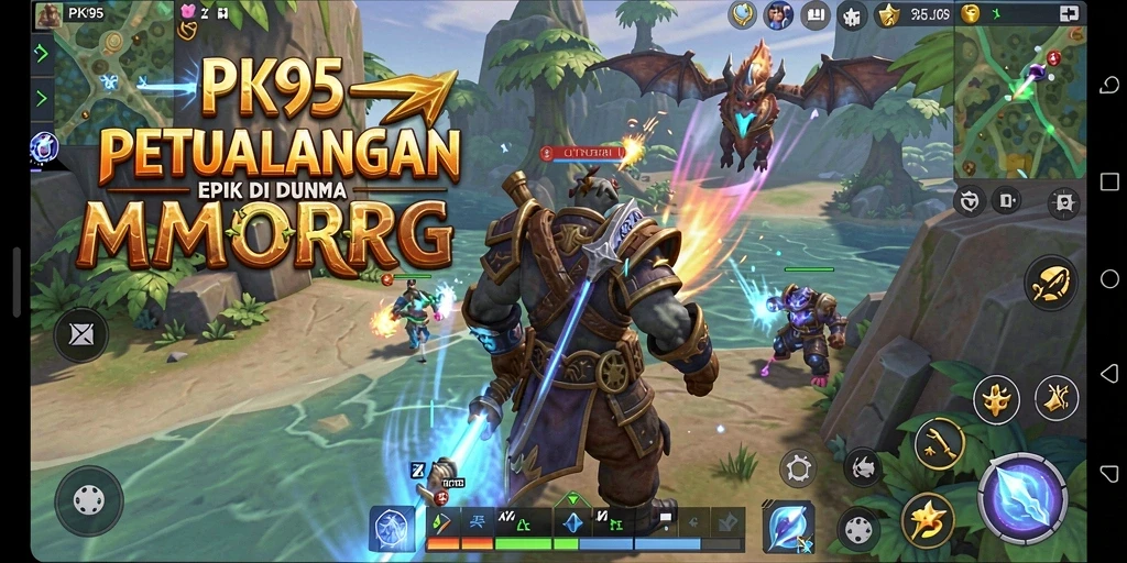 Gameplay PK95 yang mendebarkan dan interaktif di dunia MMORPG.