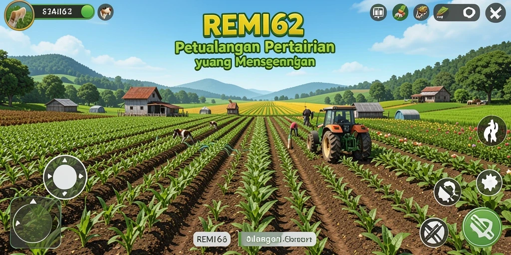 Screenshot gameplay REMI62 menunjukkan keseruan bertani dan merawat tanaman.