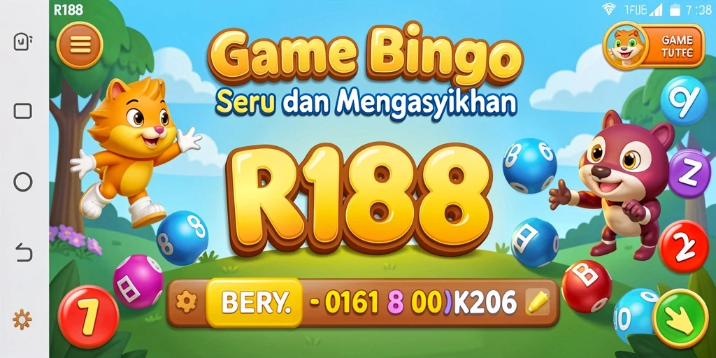 Tampilan gameplay Bingo yang menarik dan mengasyikkan di RI188.