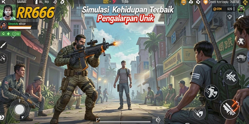 Tampilan menarik gameplay RR666 dengan karakter dan lingkungan dinamis.