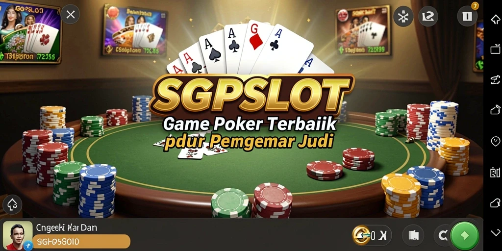 Tampilan aksi seru dalam permainan Poker di SGPSLOT.