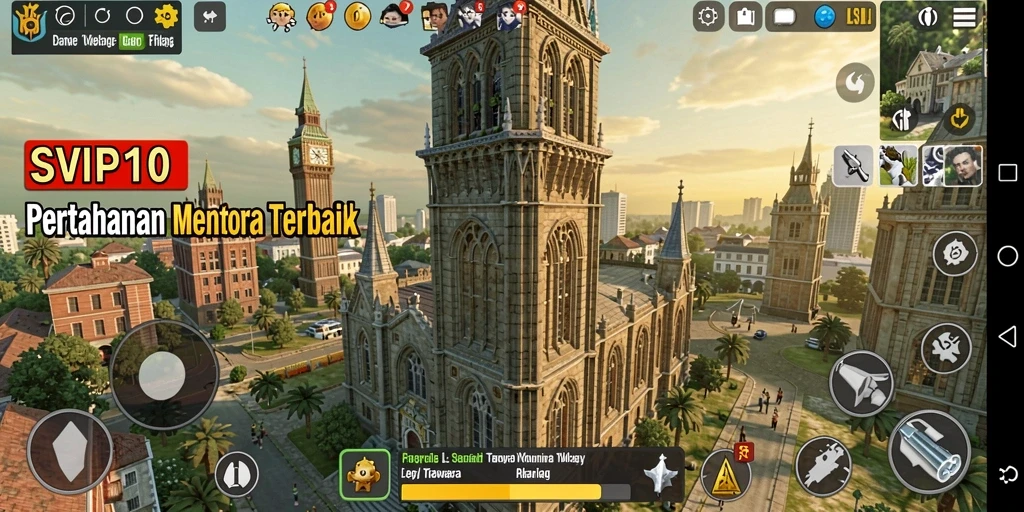Tampilan gameplay SVIP10 yang menegangkan dan penuh aksi dalam Tower Defense.