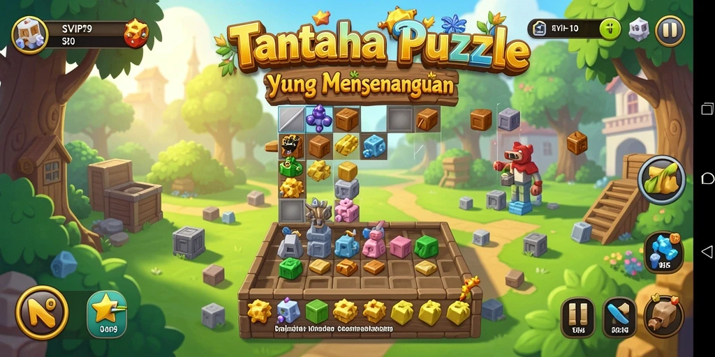 Tampilan gameplay SVIP9 dengan teka-teki yang menantang dan grafis menarik.