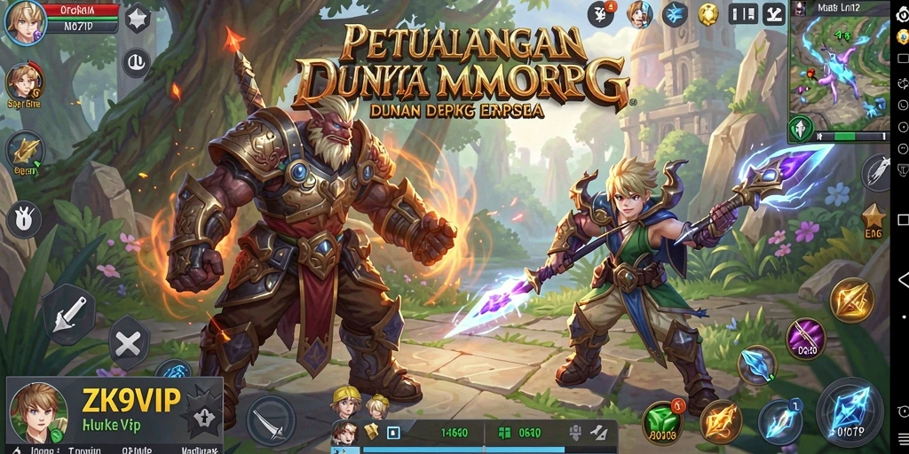 Menampilkan gameplay mendebarkan dalam ZK9VIP, dunia MMORPG yang menakjubkan.